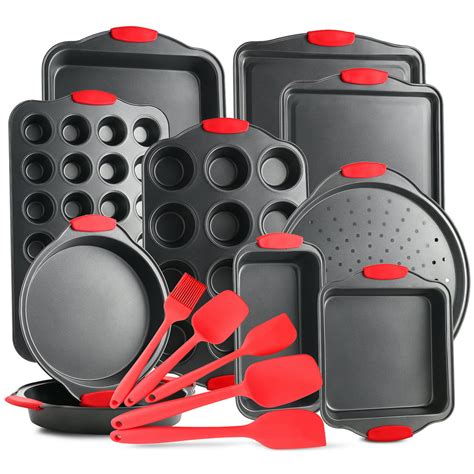 EatEx Nonstick Carbon Steel Bakeware Set - 15-Piece Baking Tray Set ...