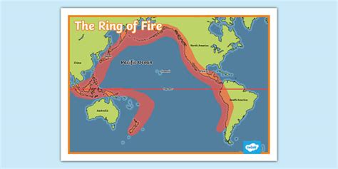 The Ring of Fire Map Poster (teacher made) - Twinkl