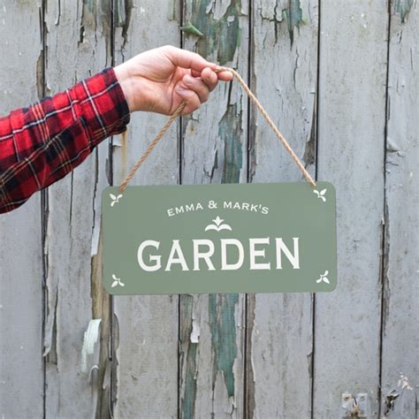 Personalised Hanging Metal Garden Sign - Delightful Living