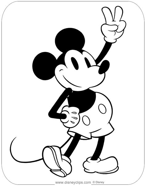 Printable Coloring Pages Mickey Mouse