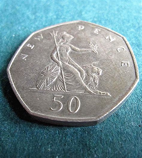 UK COINS 50p 1977 LARGE FIFTY PENCE - Penny