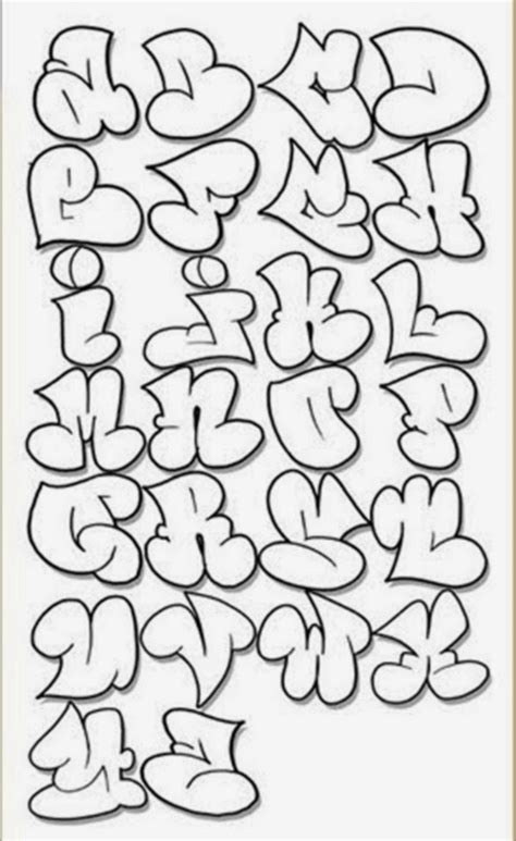 Graffitie: alphabet graffiti bubble letters