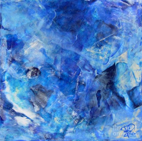 Blue Abstract Square Painting Blue Shades Modern Wall Art By Chakramoon ...