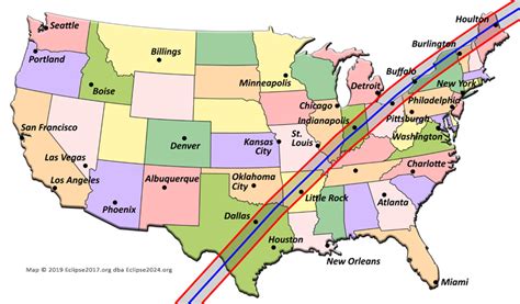 The path of totality through North America - the Great North American ...