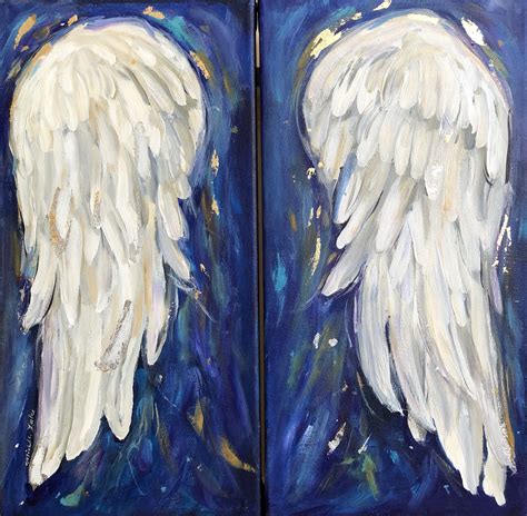 Angel Wings Painting on Two Canvases Custom Order - Etsy Canada | Angel ...