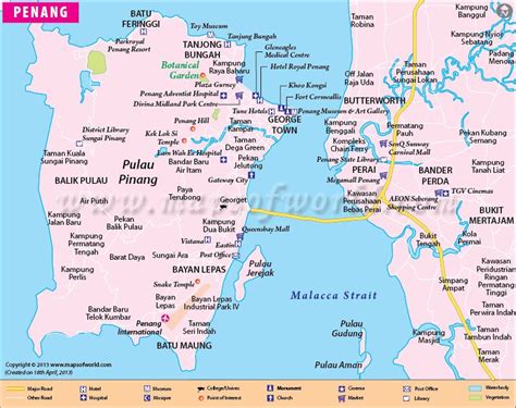 Penang Map | Map of Penang City, Malaysia