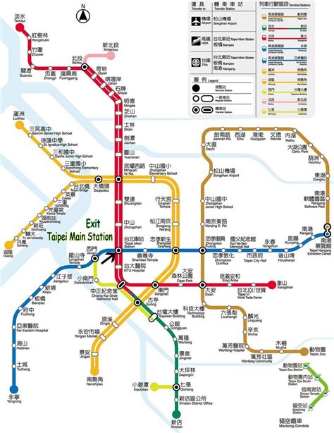 Taipei bus station map - Map of Taipei bus station (Taiwan)