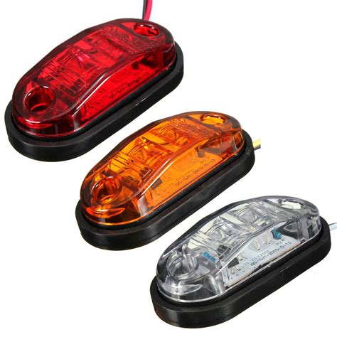 12V 24V 2 LED Side Marker Blinker Trailer Side Lights Clearance Lamp ...