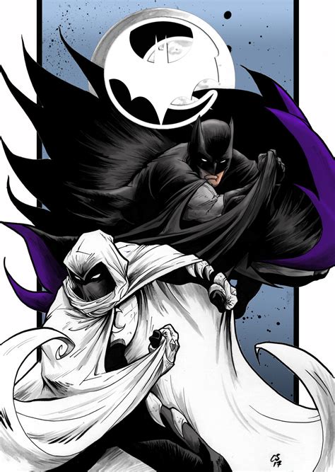 Batman and Moon Knight by ChrisS-Illustration on DeviantArt