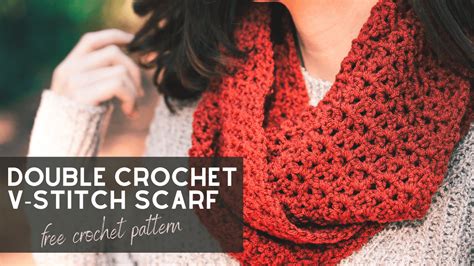 Double Crochet V Stitch Scarf | Free Crochet Pattern for Beginners ...