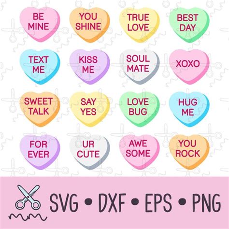 Free SVG Valentine Candy Heart Svg Free 13461+ File for Silhouette