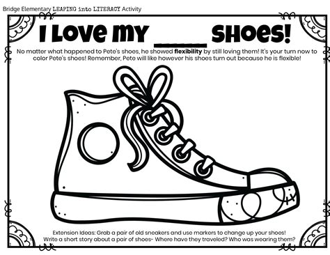 Pete The Cat White Shoes Printable