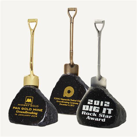 Boulder Rock Miniature Shovel Award - Engraving, Awards & Gifts