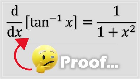 Derivative arctan(x) Proof - YouTube