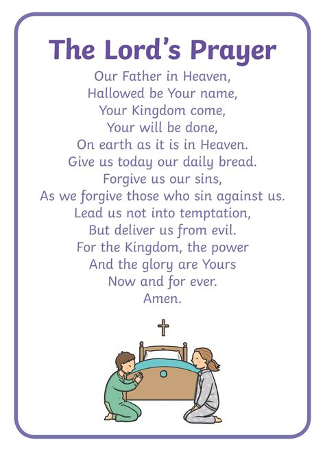 10 Best Printable Lord's Prayer Craft PDF for Free at Printablee | Our ...