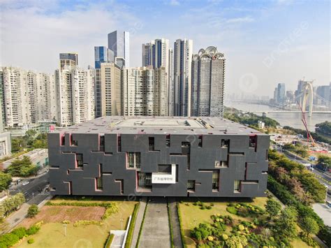 Guangdong Guangzhou Museum Building Aerial Photography Map With Map ...