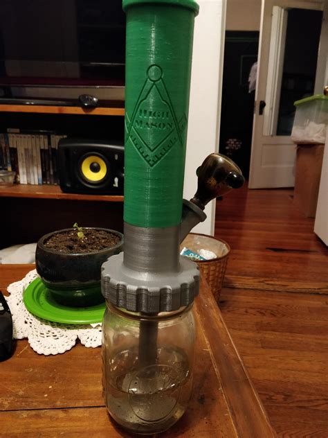 Anyone interested in a 3D printed bong? Printed in PLA (made from ...