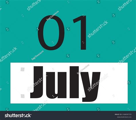 Calendar July Vector Illustration Image Clipart Stock Vector (Royalty ...