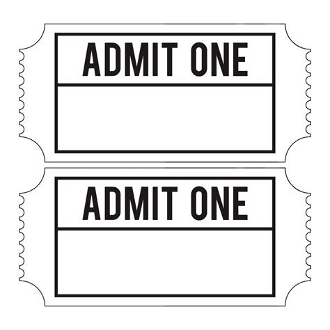 Blank Admission Ticket Template - Sampletemplate.my.id