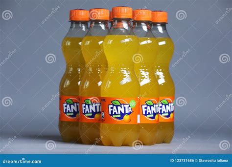 Fanta bottles of drinks editorial photo. Image of engros - 123731686