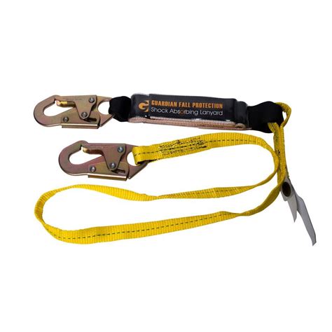 Guardian Fall Protection 6 ft. Shock Absorbing Lanyard-01220 - The Home ...