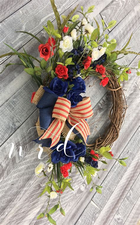 4th of July Wreath Labor Day Wreath American Wreath | Etsy