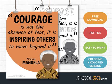 Nelson Mandela Courage Quote Poster – Free Printable