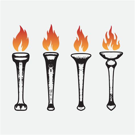 Torch fire drawing illustration. 11641964 Vector Art at Vecteezy