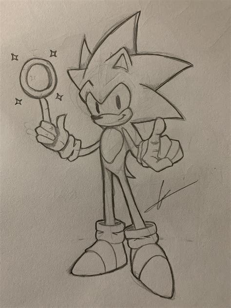 Quick sketch of Modern Sonic : SonicTheHedgehog