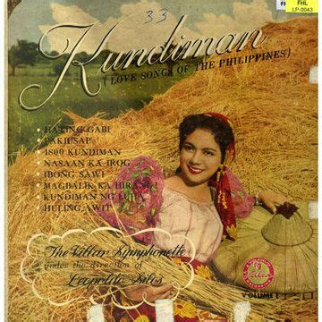 Kundiman is a genre of traditional love songs. These songs often ...