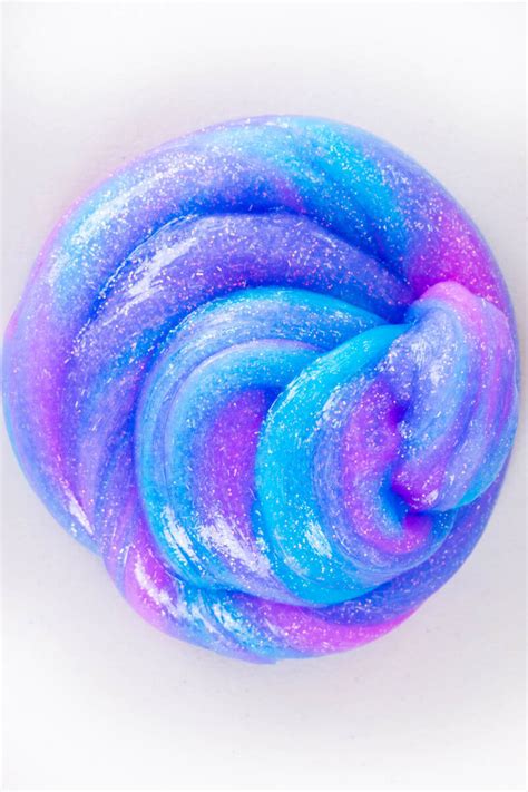 Glitter Glue Slime Just Two Ingredients with Easy Clean Up! - Eating Richly