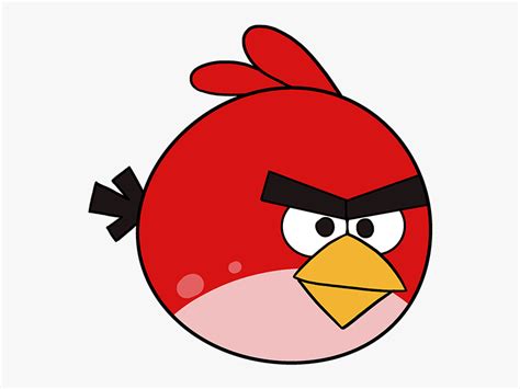 Draw Red Angry Bird , Transparent Cartoons - Angry Birds Red Drawing ...