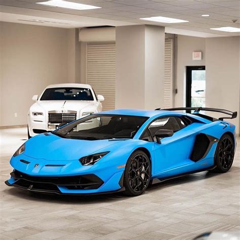 This is just pure #CarPorn | Lamborghini Aventador SVJ finished in Blu ...