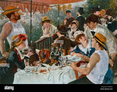 RENOIR Pierre-Auguste - The Luncheon of the Boating Party 1881 Stock ...