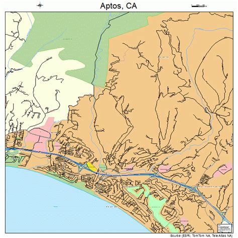 Aptos California Street Map 0602378