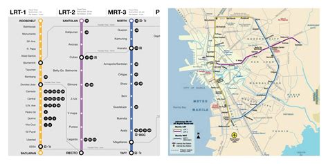 Lrt map manila - Lrt station map manila (Philippines)