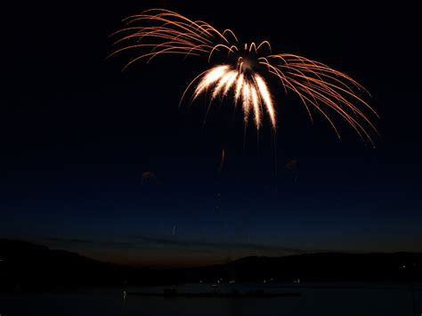 Free photo: Aerial Photography of Fireworks Display during Night Time ...