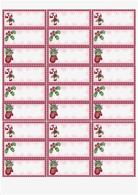 Christmas Return Address Labels Template