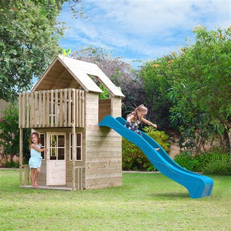 TP Skye Two Storey Wooden Playhouse and Slide (3+ years) | Costco UK ...