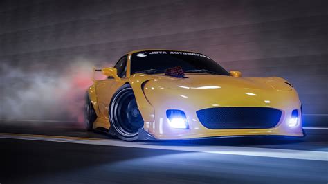 2560x1440 Yellow Mazda Rx7 Drifting 4k 1440P Resolution ,HD 4k ...