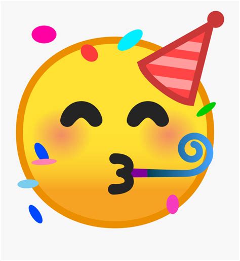 Birthday Party Hat Emoji / birthday face winking emoji party hat black ...