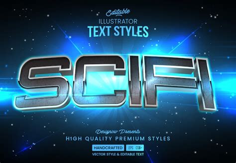 Premium Vector | Futuristic sci-fi text style