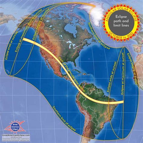 Incredible new maps published for America's 2023 annular solar eclipse ...