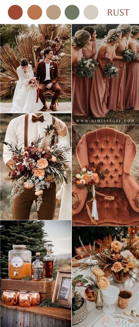 20 Trending Rust Wedding Colors for Fall 2020 | Fall wedding color ...