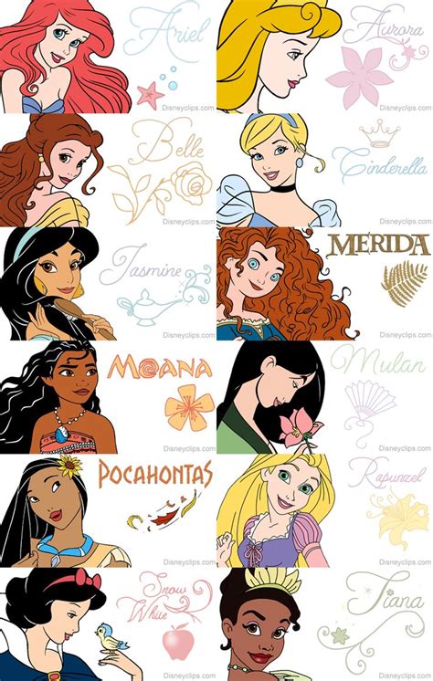 Disney Princesses | Official list of Disney princesses, Disney princess ...