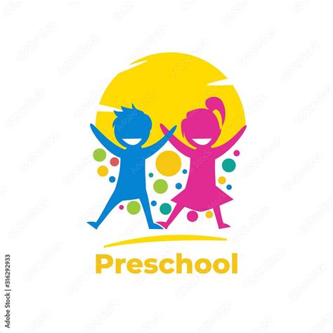 Preschool Logo Design Stock Images Stock Vector | Preschool logo, Kids ...