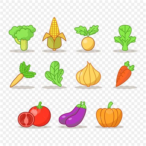 Vegetable Illustrations Clipart Vector, Set Of Vegetables Clipart ...