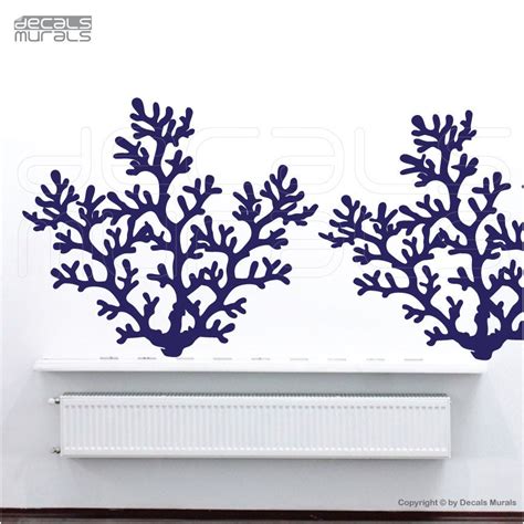 Wall decals large CORAL REEF BRANCH Vinyl art interior decor