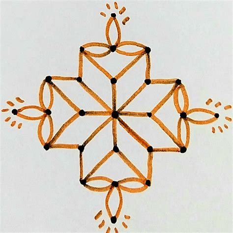 Rekha's Rangolis: Deepam kolam | Diya rangoli |7 Dots Kolam | 7 Dots ...