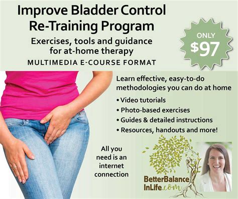 Improve Bladder Control Re-Training Program | BetterBalanceInLife.com